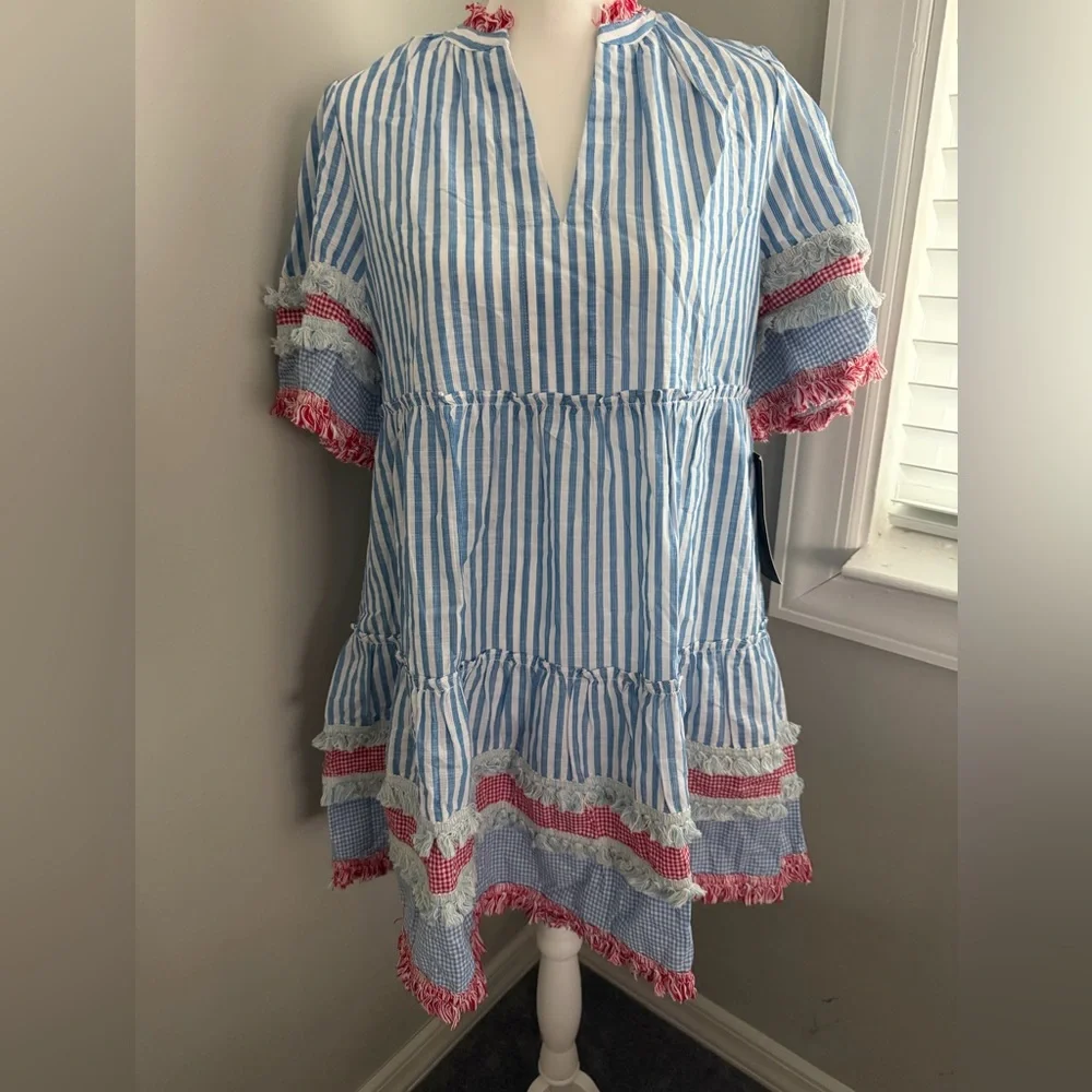 NWT TUCKERNUCK  Savannah Stripe Crawford Dress Size M - Picture 5 of 11